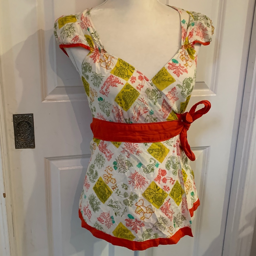🍄 Anthropologie Wrap Around Blouse 🍄